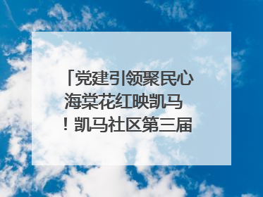 党建引领聚民心 海棠花红映凯马！凯马社区第三届邻里生活节谱写幸福新篇章