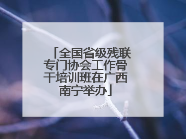 全国省级残联专门协会工作骨干培训班在广西南宁举办