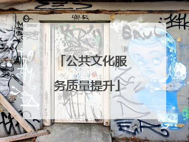 公共文化服务质量提升
