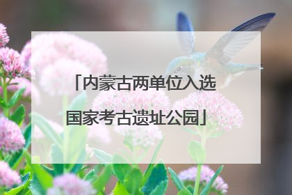 内蒙古两单位入选国家考古遗址公园