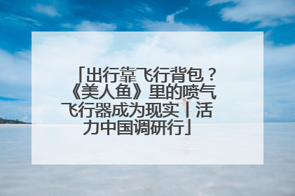 出行靠飞行背包？《美人鱼》里的喷气飞行器成为现实丨活力中国调研行