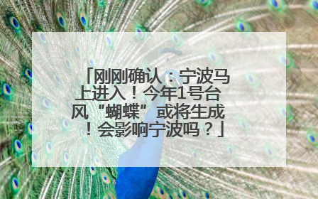 刚刚确认：宁波马上进入！今年1号台风“蝴蝶”或将生成！会影响宁波吗？