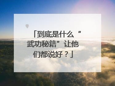 到底是什么“武功秘籍”让他们都说好？