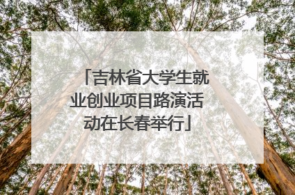 吉林省大学生就业创业项目路演活动在长春举行