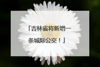 吉林省将新增一条城际公交！
