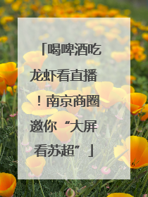 喝啤酒吃龙虾看直播！南京商圈邀你“大屏看苏超”