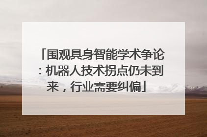 围观具身智能学术争论：机器人技术拐点仍未到来，行业需要纠偏