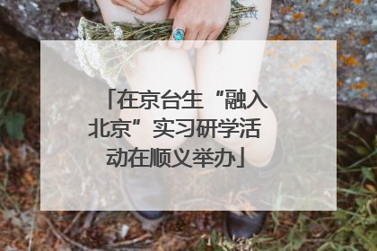在京台生“融入北京”实习研学活动在顺义举办
