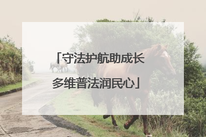 守法护航助成长 多维普法润民心