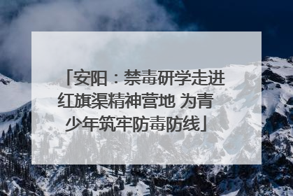 安阳：禁毒研学走进红旗渠精神营地 为青少年筑牢防毒防线