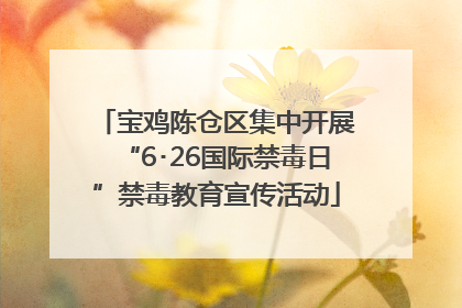 宝鸡陈仓区集中开展“6･26国际禁毒日”禁毒教育宣传活动