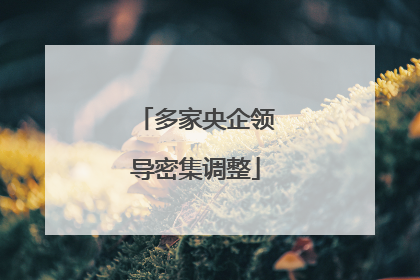 多家央企领导密集调整