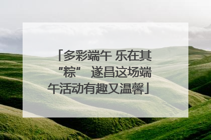 多彩端午 乐在其“粽” 遂昌这场端午活动有趣又温馨