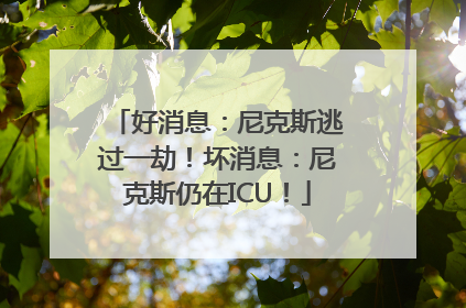 好消息：尼克斯逃过一劫！坏消息：尼克斯仍在ICU！