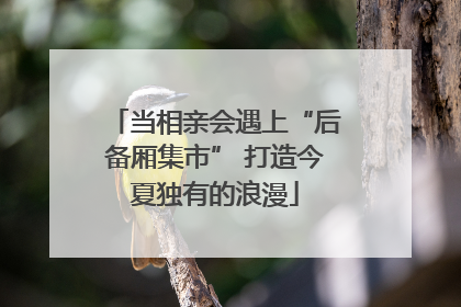 当相亲会遇上“后备厢集市” 打造今夏独有的浪漫