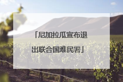 尼加拉瓜宣布退出联合国难民署