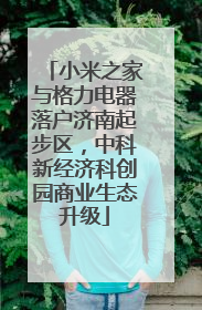 小米之家与格力电器落户济南起步区，中科新经济科创园商业生态升级