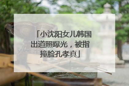 小沈阳女儿韩国出道照曝光，被指撞脸孔孝真