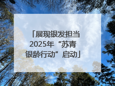 展现银发担当 2025年“苏青银龄行动”启动