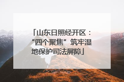 山东日照经开区：“四个聚焦”筑牢湿地保护司法屏障