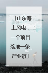 山东海上风电：一个项目落地一条产业链