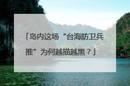 岛内这场“台海防卫兵推”为何越描越黑？