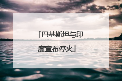 巴基斯坦与印度宣布停火