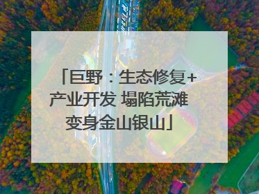 巨野：生态修复+产业开发 塌陷荒滩变身金山银山