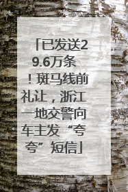已发送29.6万条！斑马线前礼让，浙江一地交警向车主发“夸夸”短信