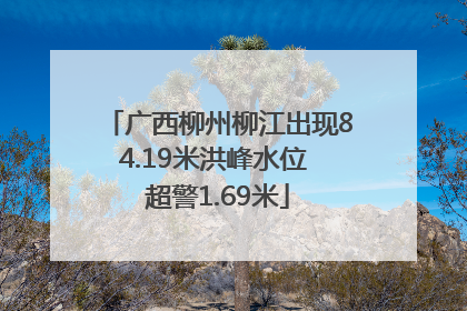 广西柳州柳江出现84.19米洪峰水位 超警1.69米