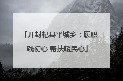 开封杞县平城乡：履职践初心 帮扶暖民心