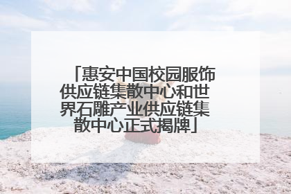 惠安中国校园服饰供应链集散中心和世界石雕产业供应链集散中心正式揭牌