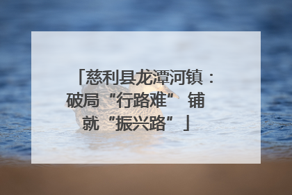 慈利县龙潭河镇：破局“行路难” 铺就“振兴路”