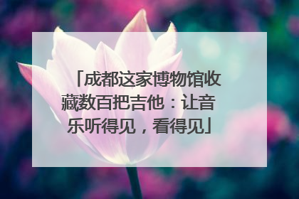 成都这家博物馆收藏数百把吉他：让音乐听得见，看得见