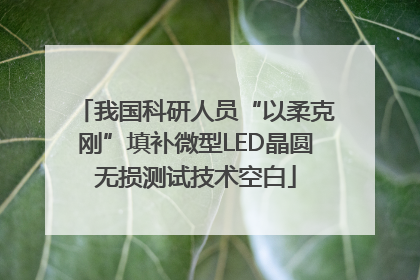 我国科研人员“以柔克刚”填补微型LED晶圆无损测试技术空白
