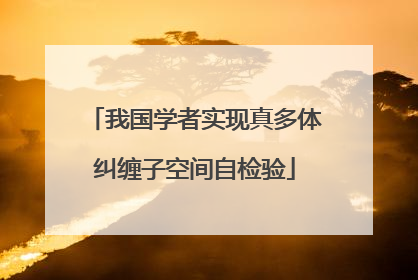 我国学者实现真多体纠缠子空间自检验