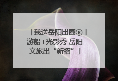 我送岳阳出圈⑧丨游船+光影秀 岳阳文旅出“新招”