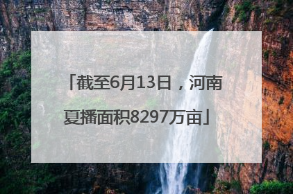 截至6月13日，河南夏播面积8297万亩
