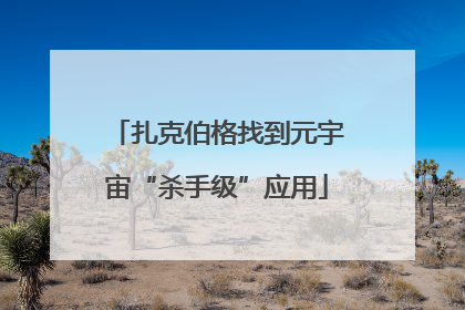 扎克伯格找到元宇宙“杀手级”应用