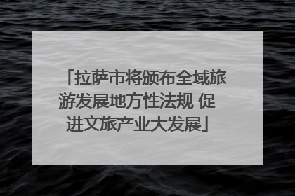 拉萨市将颁布全域旅游发展地方性法规 促进文旅产业大发展