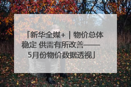 新华全媒+｜物价总体稳定 供需有所改善——5月份物价数据透视