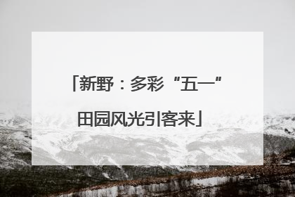 新野：多彩“五一” 田园风光引客来
