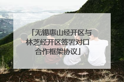 无锡惠山经开区与林芝经开区签署对口合作框架协议