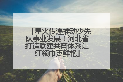 星火传递推动少先队事业发展！河北省打造联建共育体系让红领巾更鲜艳