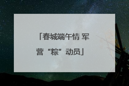 春城端午情 军营“粽”动员