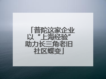 普陀这家企业以“上海经验”助力长三角老旧社区蝶变