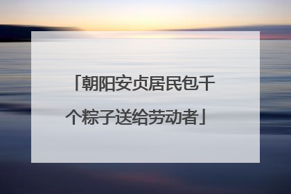 朝阳安贞居民包千个粽子送给劳动者