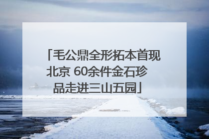 毛公鼎全形拓本首现北京 60余件金石珍品走进三山五园