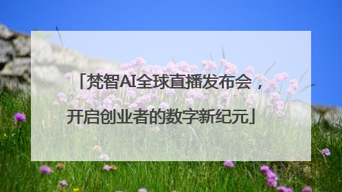 梵智AI全球直播发布会，开启创业者的数字新纪元