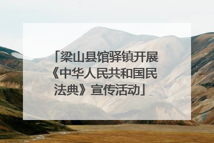 梁山县馆驿镇开展《中华人民共和国民法典》宣传活动
